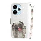 For Xiaomi Redmi 13 4G 3D Colored Flip Leather Phone Case(Pug) - 3