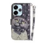 For Xiaomi Redmi 13 4G 3D Colored Flip Leather Phone Case(Hug Cat) - 3