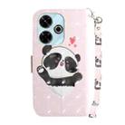 For Xiaomi Redmi 13 4G 3D Colored Flip Leather Phone Case(Heart Panda) - 3