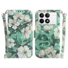 For Xiaomi Redmi K70 Pro / K70 3D Colored Flip Leather Phone Case(Watercolor Flower) - 1