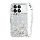 For Xiaomi Redmi K70 Pro / K70 3D Colored Flip Leather Phone Case(Magnolia) - 3