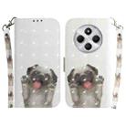 For Redmi 14C 4G 3D Colored Flip Leather Phone Case(Pug) - 1