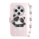 For Redmi 14C 4G 3D Colored Flip Leather Phone Case(Heart Panda) - 3