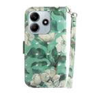 For Redmi Note 14 5G 3D Colored Flip Leather Phone Case(Watercolor Flower) - 3