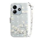For Redmi Note 14 5G 3D Colored Flip Leather Phone Case(Magnolia) - 3