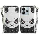 For Redmi Note 14 5G 3D Colored Flip Leather Phone Case(Angry Bear) - 1