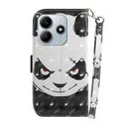 For Redmi Note 14 5G 3D Colored Flip Leather Phone Case(Angry Bear) - 3