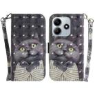 For Redmi Note 14 5G 3D Colored Flip Leather Phone Case(Hug Cat) - 1