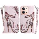 For Redmi 15C 4G 173.1mm / 15C 5G 173.1mm 3D Colored Flip Leather Phone Case(Butterfly High-heeled) - 1