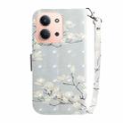For Redmi 15C 4G 173.1mm / 15C 5G 173.1mm 3D Colored Flip Leather Phone Case(Magnolia) - 3