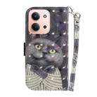 For Redmi 15C 4G 173.1mm / 15C 5G 173.1mm 3D Colored Flip Leather Phone Case(Hug Cat) - 3