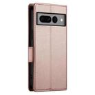 For Google Pixel 7 Pro Side Buckle Magnetic Frosted Leather Phone Case(Rose Gold) - 3
