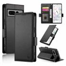 For Google Pixel 7 Pro Side Buckle Magnetic Frosted Leather Phone Case(Black) - 1