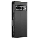 For Google Pixel 7 Pro Side Buckle Magnetic Frosted Leather Phone Case(Black) - 3
