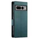 For Google Pixel 7 Pro Side Buckle Magnetic Frosted Leather Phone Case(Dark Green) - 3