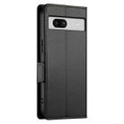 For Google Pixel 7a Side Buckle Magnetic Frosted Leather Phone Case(Black) - 3