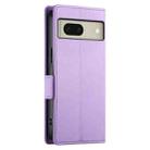 For Google Pixel 8 Side Buckle Magnetic Frosted Leather Phone Case(Purple) - 3