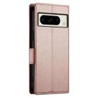 For Google Pixel 8 Pro Side Buckle Magnetic Frosted Leather Phone Case(Rose Gold) - 3