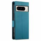 For Google Pixel 8 Pro Side Buckle Magnetic Frosted Leather Phone Case(Blue) - 3