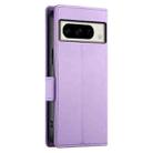 For Google Pixel 8 Pro Side Buckle Magnetic Frosted Leather Phone Case(Purple) - 3