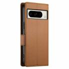 For Google Pixel 8 Pro Side Buckle Magnetic Frosted Leather Phone Case(Brown) - 3