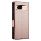 For Google Pixel 8a Side Buckle Magnetic Frosted Leather Phone Case(Rose Gold) - 3