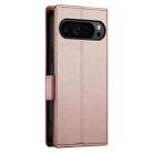 For Google Pixel 9 Pro Side Buckle Magnetic Frosted Leather Phone Case(Rose Gold) - 3