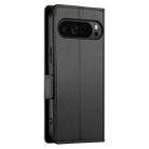 For Google Pixel 9 Pro Side Buckle Magnetic Frosted Leather Phone Case(Black) - 3