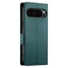 For Google Pixel 9 Pro Side Buckle Magnetic Frosted Leather Phone Case(Dark Green) - 3