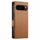 For Google Pixel 9 Pro Side Buckle Magnetic Frosted Leather Phone Case(Brown) - 3