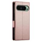 For Google Pixel 9 Side Buckle Magnetic Frosted Leather Phone Case(Rose Gold) - 3