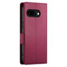 For Google Pixel 9a Side Buckle Magnetic Frosted Leather Phone Case(Wine Red) - 3