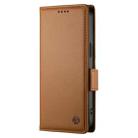 For Google Pixel 9a Side Buckle Magnetic Frosted Leather Phone Case(Brown) - 2