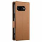 For Google Pixel 9a Side Buckle Magnetic Frosted Leather Phone Case(Brown) - 3