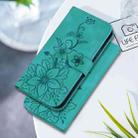 For Xiaomi 15 Lily Embossed Leather Phone Case(Green) - 2