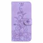 For Redmi Note 14 Pro / Note 14 Pro+ 5G Lily Embossed Leather Phone Case(Purple) - 3