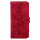 For Redmi Note 14 Pro / Note 14 Pro+ 5G Lily Embossed Leather Phone Case(Red) - 3