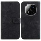 For Redmi Note 14 Pro / Note 14 Pro+ 5G Lily Embossed Leather Phone Case(Black) - 1