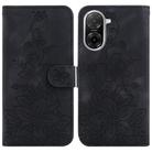 For Redmi A5 4G 173.3mm Lily Embossed Leather Phone Case(Black) - 1