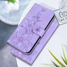 For Redmi Note 14S 4G Lily Embossed Leather Phone Case(Purple) - 2