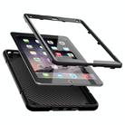For iPad 10.2 2021 / 2020 / 2019 Armor Holder Silicone Hybrid PC Tablet Case(Black) - 3
