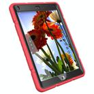 For iPad 10.2 2021 / 2020 / 2019 Armor Holder Silicone Hybrid PC Tablet Case(Red Black) - 2