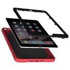 For iPad 10.2 2021 / 2020 / 2019 Armor Holder Silicone Hybrid PC Tablet Case(Red Black) - 3