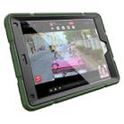 For iPad 10.2 2021 / 2020 / 2019 Armor Holder Silicone Hybrid PC Tablet Case(Army Green Black) - 2