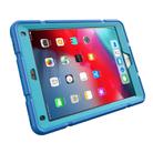 For iPad 10.2 2021 / 2020 / 2019 Armor Holder Silicone Hybrid PC Tablet Case(Blue) - 2