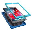 For iPad 10.2 2021 / 2020 / 2019 Armor Holder Silicone Hybrid PC Tablet Case(Blue) - 3
