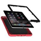 For iPad 9.7 2018 / Air / Air 2 Armor Holder Silicone Hybrid PC Tablet Case(Red Black) - 3