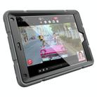 For iPad 9.7 2018 / Air / Air 2 Armor Holder Silicone Hybrid PC Tablet Case(Grey Black) - 2