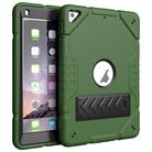 For iPad 9.7 2018 / Air / Air 2 Armor Holder Silicone Hybrid PC Tablet Case(Army Green Black) - 1