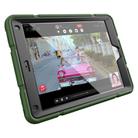 For iPad 9.7 2018 / Air / Air 2 Armor Holder Silicone Hybrid PC Tablet Case(Army Green Black) - 2